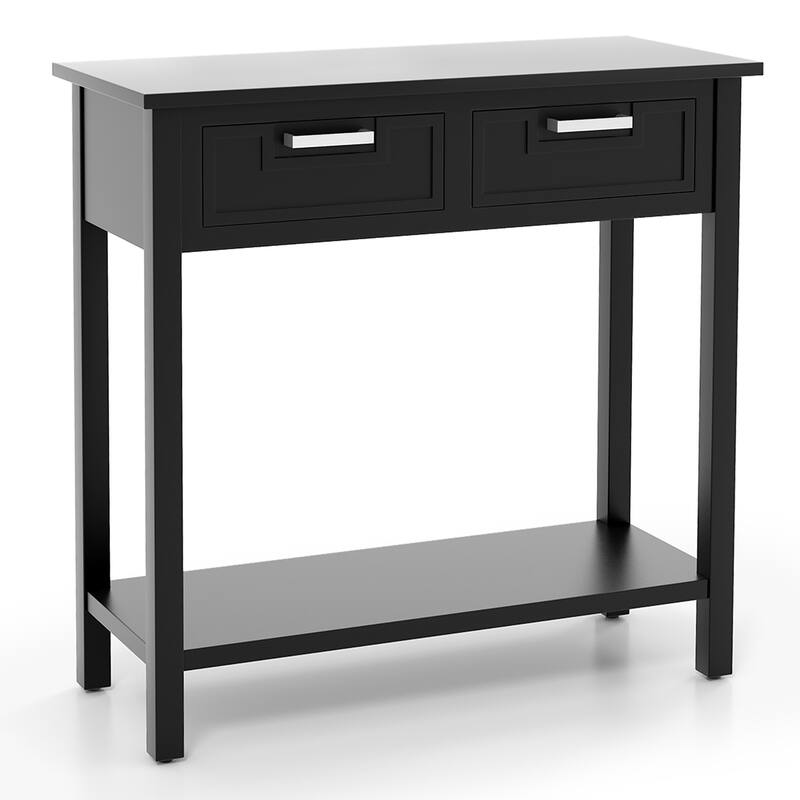 Gymax Narrow Console Table with Drawers Retro Accent Sofa Table w/ - See Details