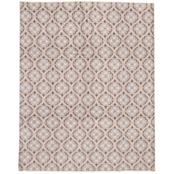 ECARPETGALLERY Hand-knotted Eternity Grey Wool Rug - 8'0 x 10'0. Opens flyout.