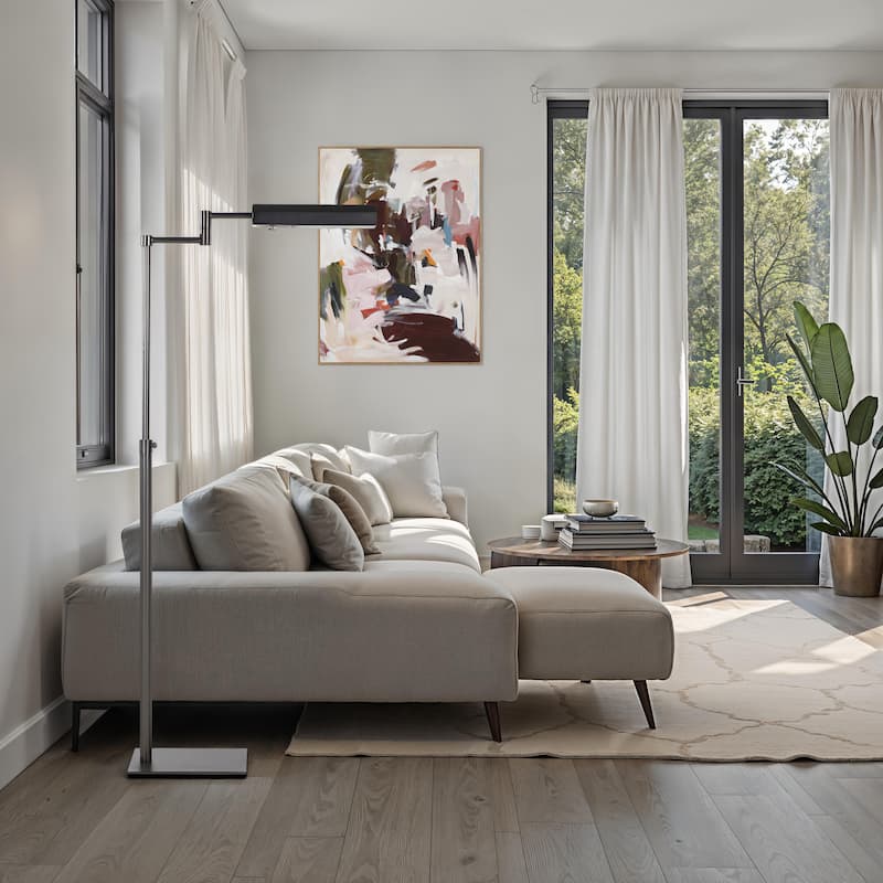 Renwil Thiva 45.25-60" ADJ Height Floor Lamp, Bronze - Brown