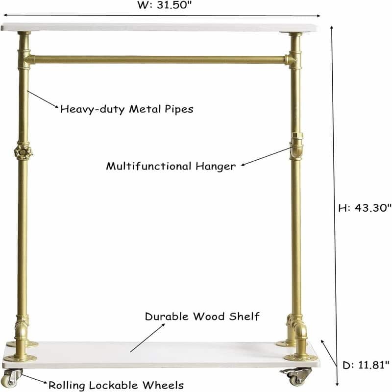Industrial Wall Clothes Rack