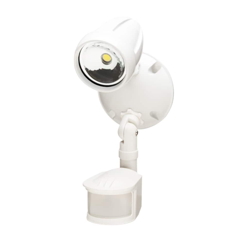LED Outdoor Security Light 180 Degree Motion Sensor Activated , White Finish 11"H - N/A