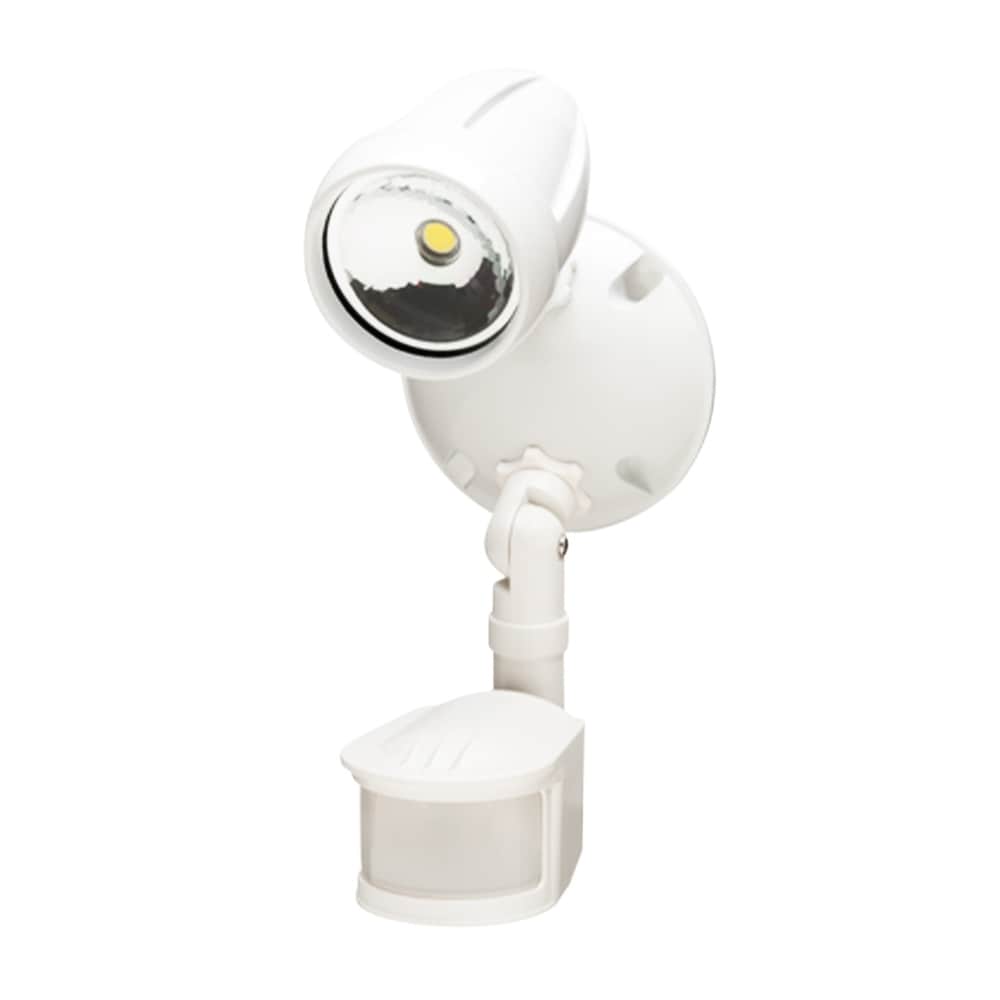 LED Outdoor Security Light 180 Degree Motion Sensor Activated , White Finish 11"H