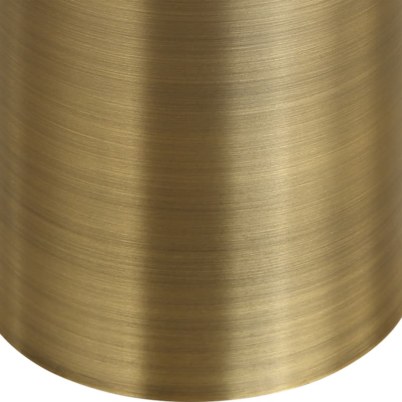 Uttermost 24173 Pascal 10" Diameter Marble Top Steel Accent Table