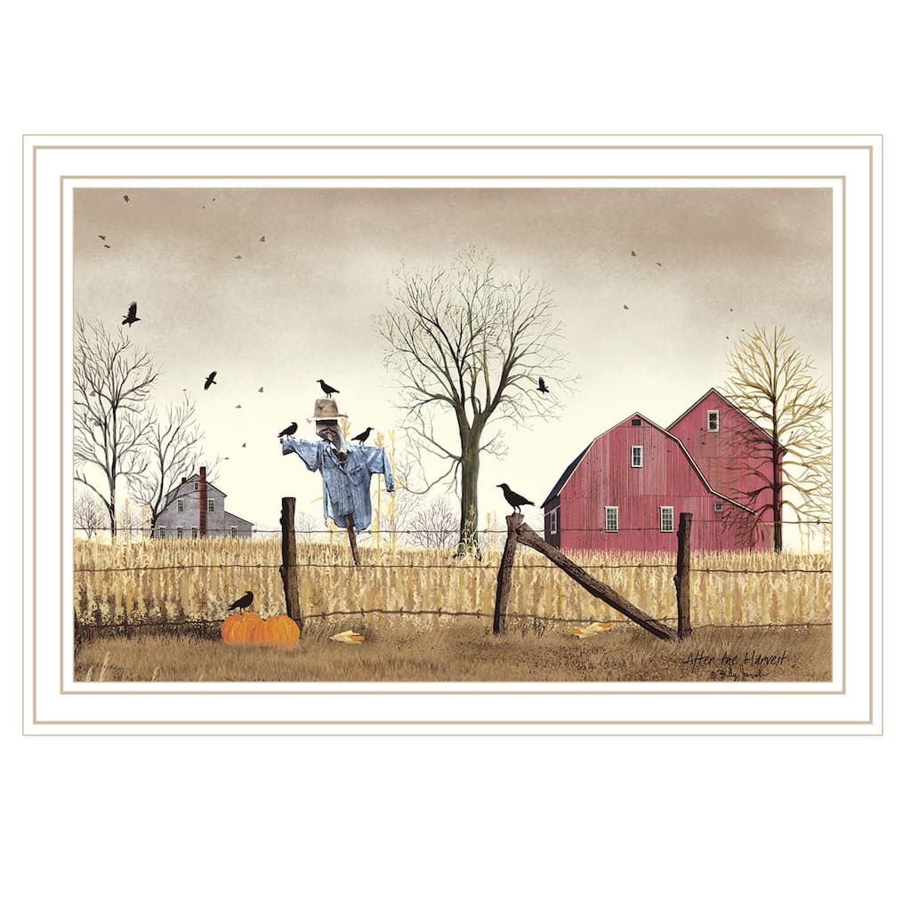 Framed Wall Art - After the Harvest, White Frame