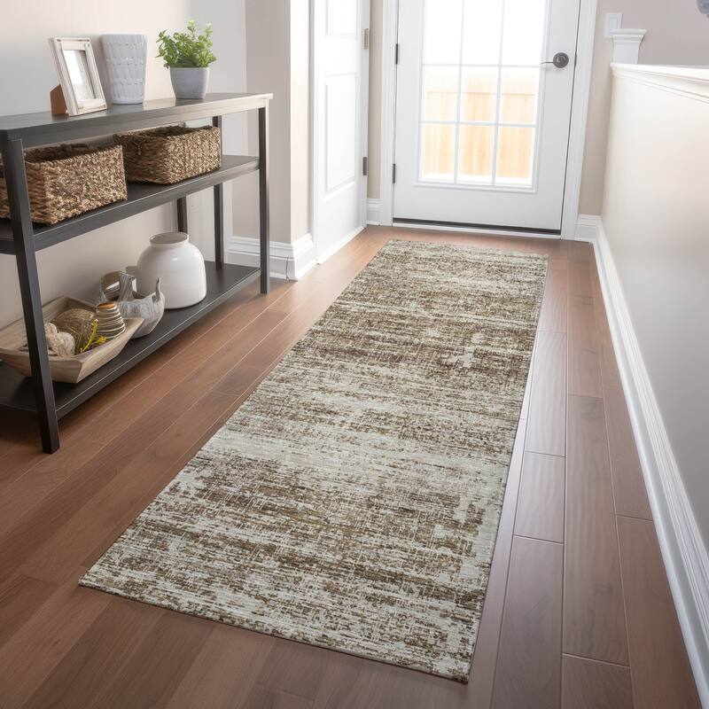 Premium Washable Super Soft Modern Solid Mayfield Rug - Brown - 2' 3" x 7' 6" - Runner
