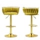 preview thumbnail 117 of 155, Velvet Upholstered Adjustable Bar Stool Swivel Counter Chair Set of 2