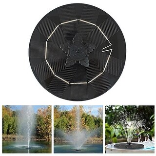 Rotating Solar Powered Fountain Adjustable 3 Gear Switching Fountain Floating Water Nozzle Garden Pool Decoration (As Is Item). Opens flyout.