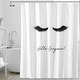 preview thumbnail 9 of 7, LASH OUT LOUD Shower Curtain-Black Lashes White Shy Angel Polyester-1pc 72x72"