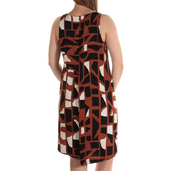 crew neck printed shift dress