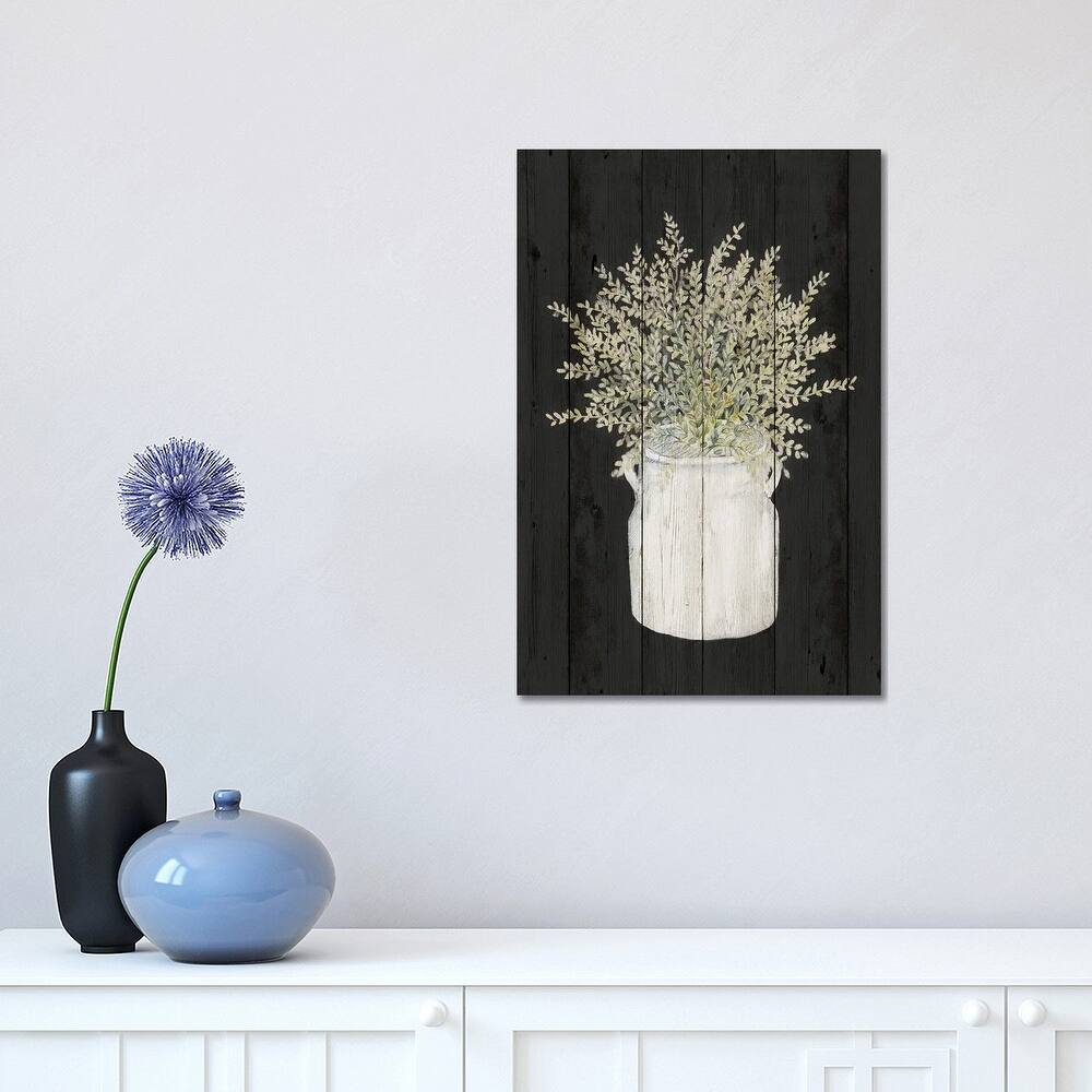 iCanvas "Herbs on Black Wood I" by Janice Gaynor Canvas Print