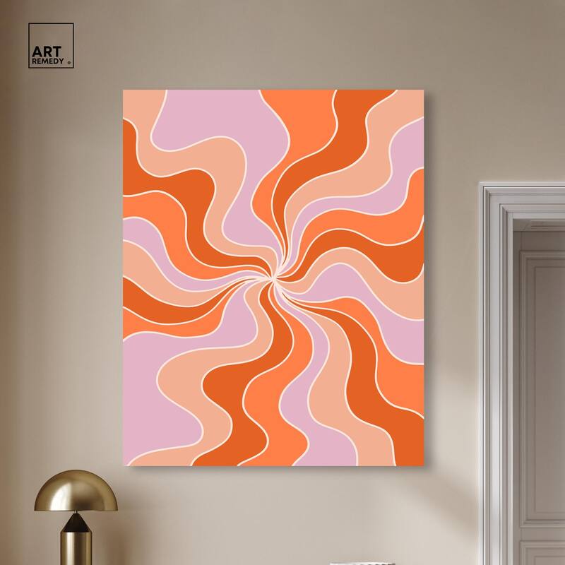 Carnaval Retro Curves II Canvas by Art Remedy, Gallery Wrapped