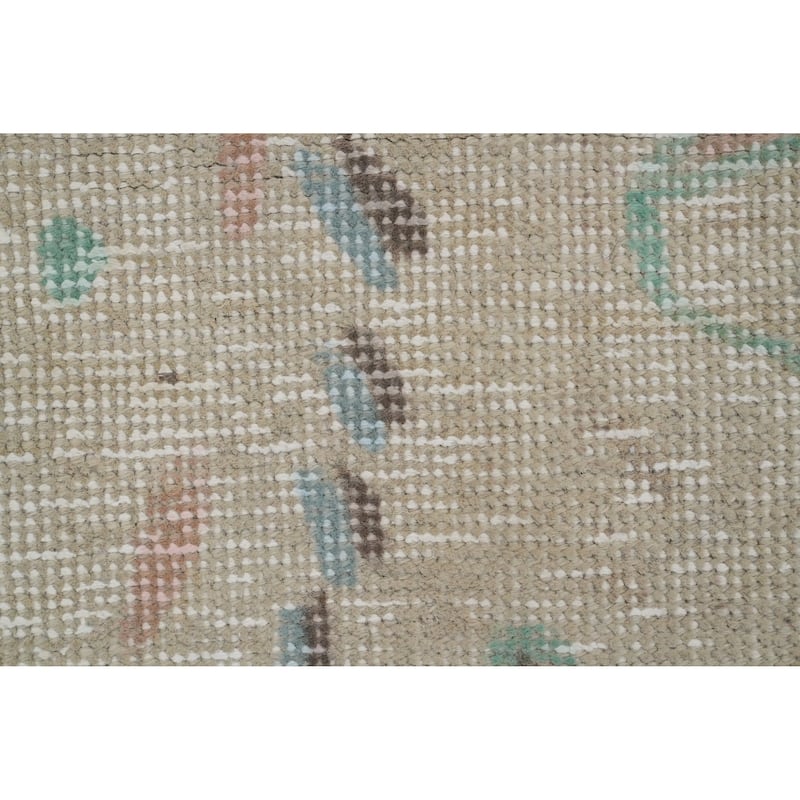 Hand Knotted Oriental 100% Wool Carpet Traditional Floral Beige & Ivories Tabriz Area Rug - 13' 0'' X 9' 6''