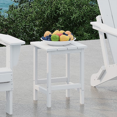 Laguna Hdpe All Weather Outdoor Patio Square Side Table