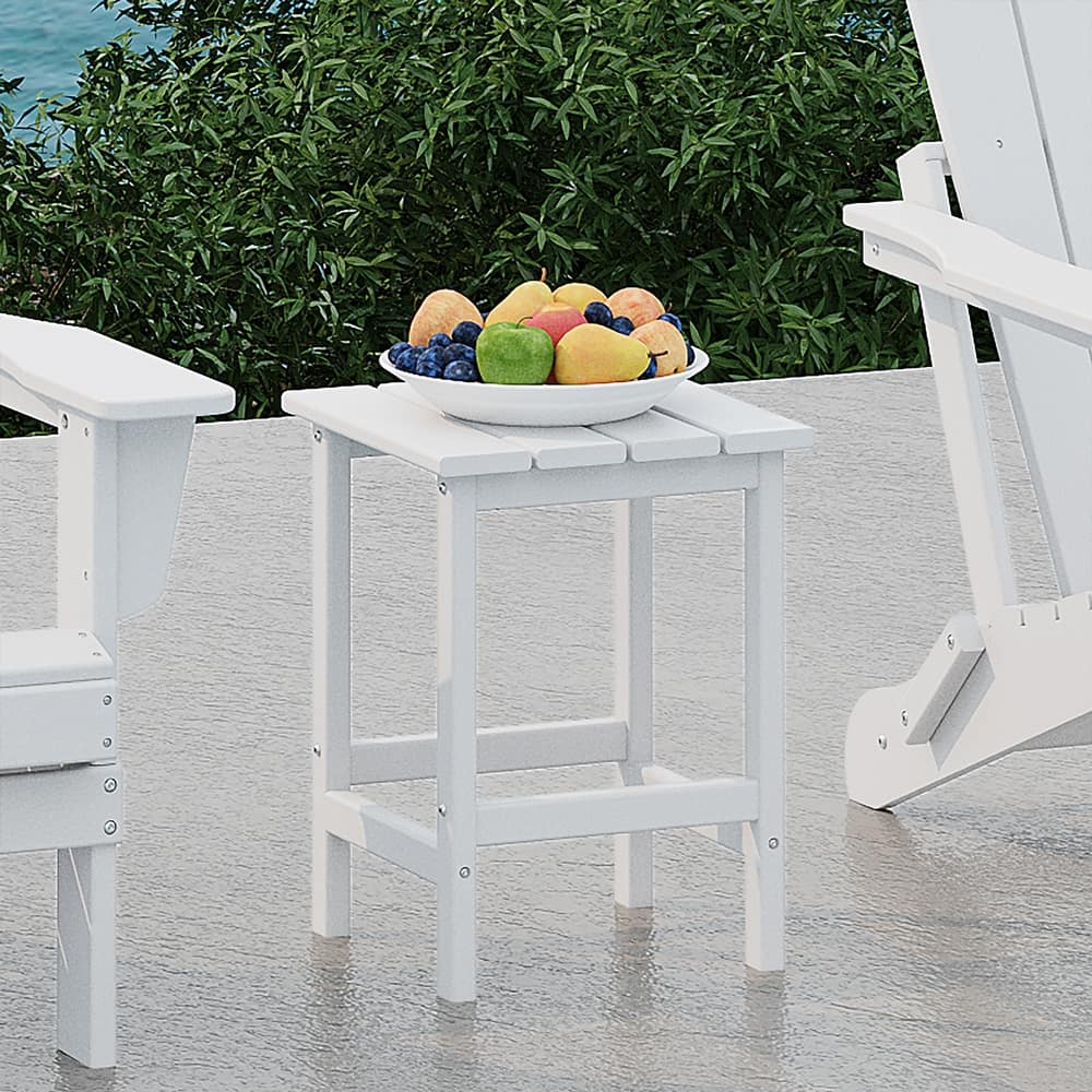 Laguna Hdpe All Weather Outdoor Patio Square Side Table