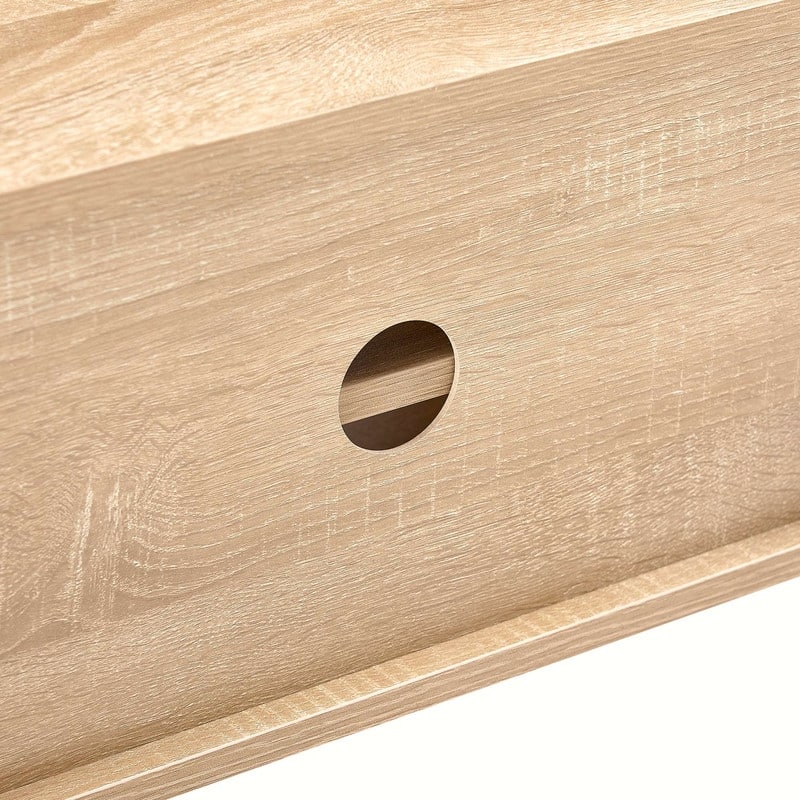 55.12" Rattan TV cabinet with adjustable shelf