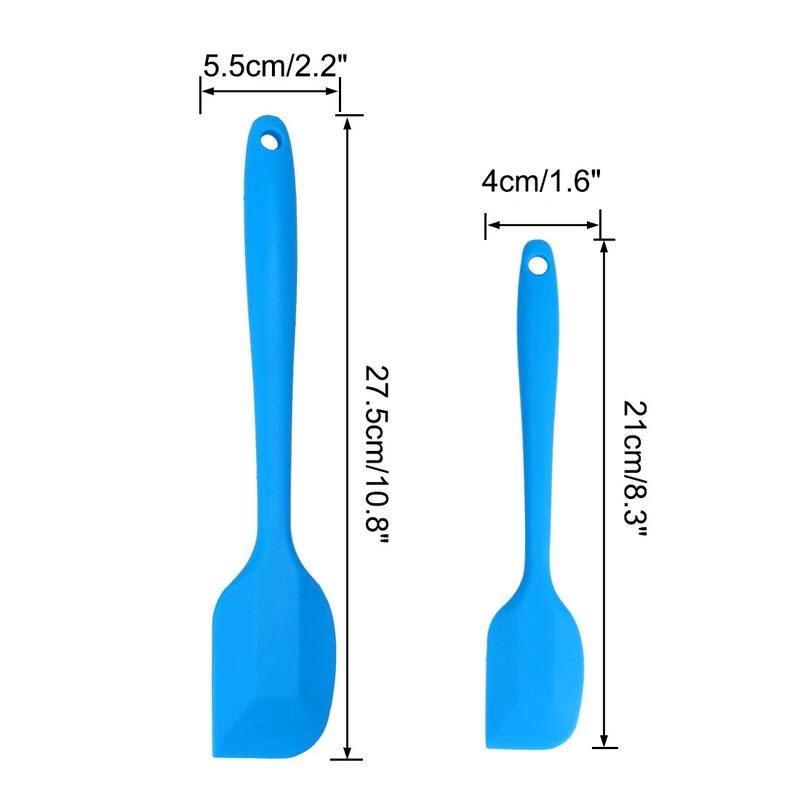 Silicone Non Stick Spatula Set 2 Pcs Heat Resistant Turner