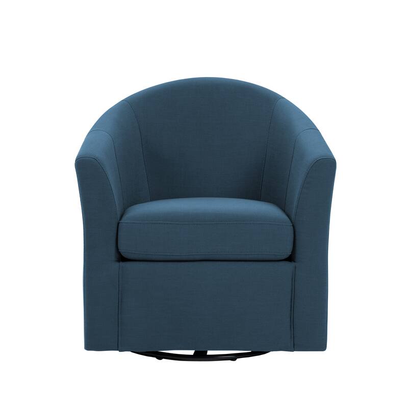 Swivel Accent Chair with Metal Base - 30.7"W x 29.9"H x 27.5"D