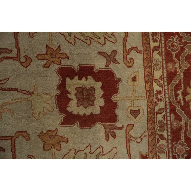 Hand Knotted Oriental 100% Wool Carpet Traditional All-Over Navy Blue & Blues Peshawar Area Rug - 9' 11'' X 8' 1''