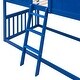 preview thumbnail 13 of 50, Twin Over Twin Wood Floor House Bunk Bed with Roof, Ladder and Windows