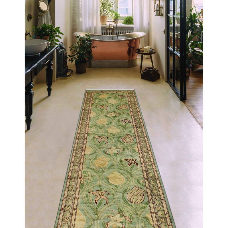 Pak-Persian Eliza Lt. Green/Grey Runner - 2'8" x 10'0"