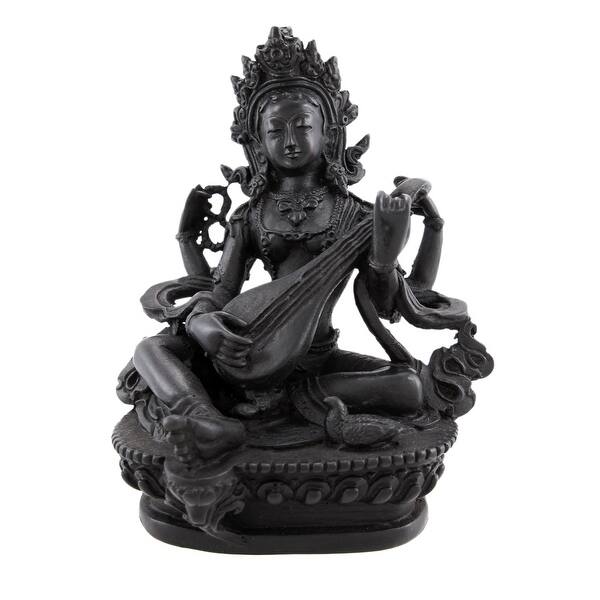 Ebony Finish Saraswati Hindu Goddess Statue Diwali On Sale Overstock 16819870 Check out our unique collection of lord ganesha sculptures & statues. usd