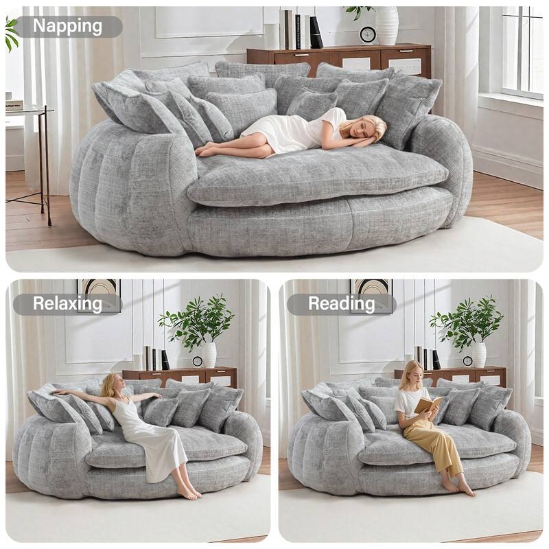 Rossetta Comfortable High Back Decorative Oversized Sofa Bed with Armrests