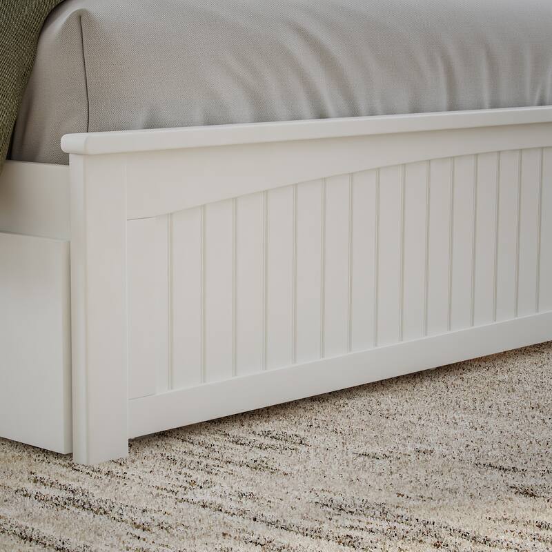 AFI Nantucket Platform Bed with Matching Footboard & Storage Drawers