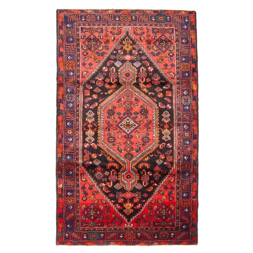 ECARPETGALLERY Hand-knotted Anadol Black Wool Rug - 4'7 x 7'10