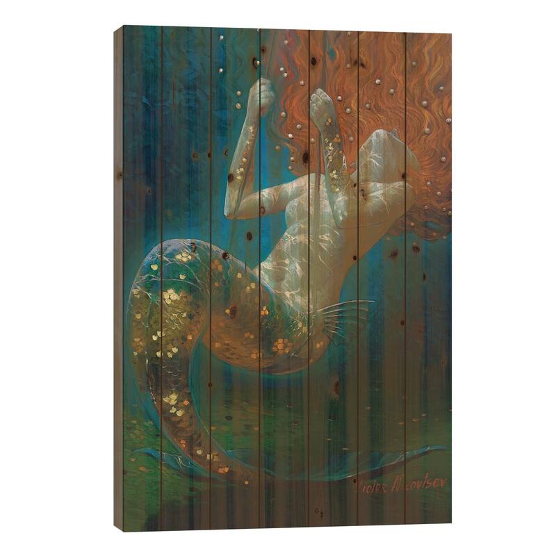 Swing Print On Wood by Victor Nizovtsev - Multi-Color - 40x26x1.5