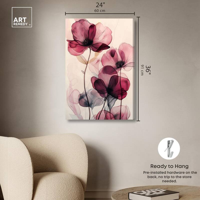 Filigree Flora I Canvas by Art Remedy, Gallery Wrapped