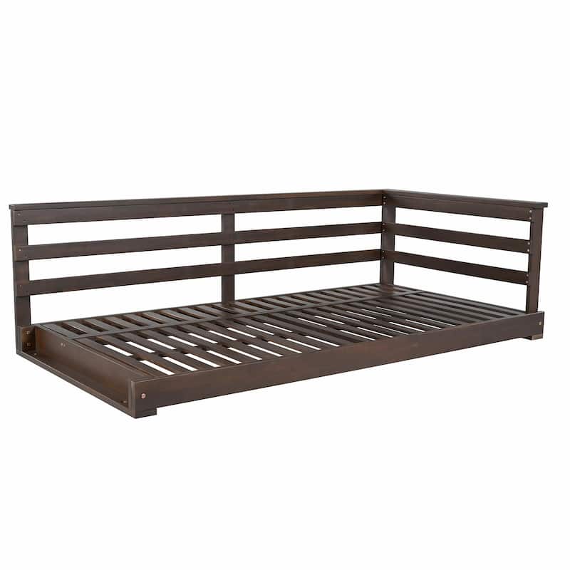 Country Patio Wooden Twin Size Swing Daybed Porch Swing Frame