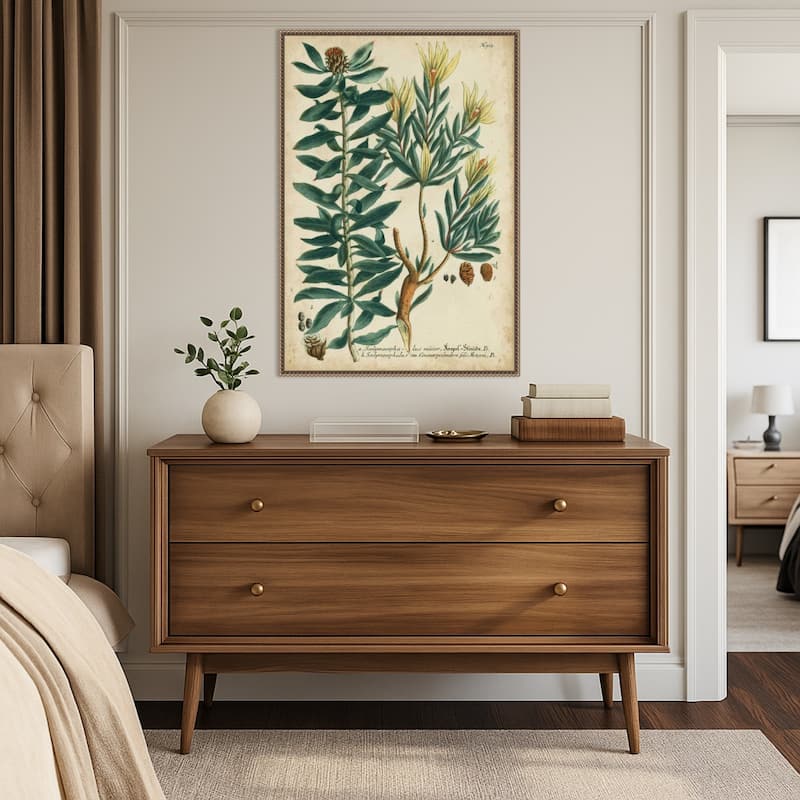 Weinmann Foliage and Fruit No. 4 by Johann Wilhem Weinmann Framed Canvas Wall Art Print