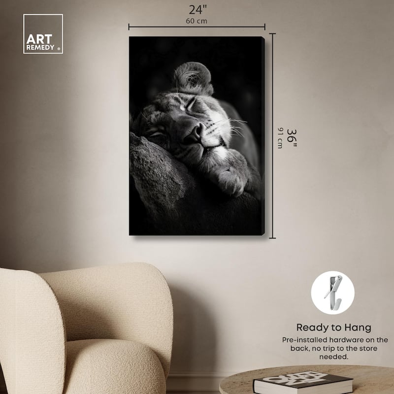 Resting Predator Canvas by Art Remedy, Gallery Wrapped