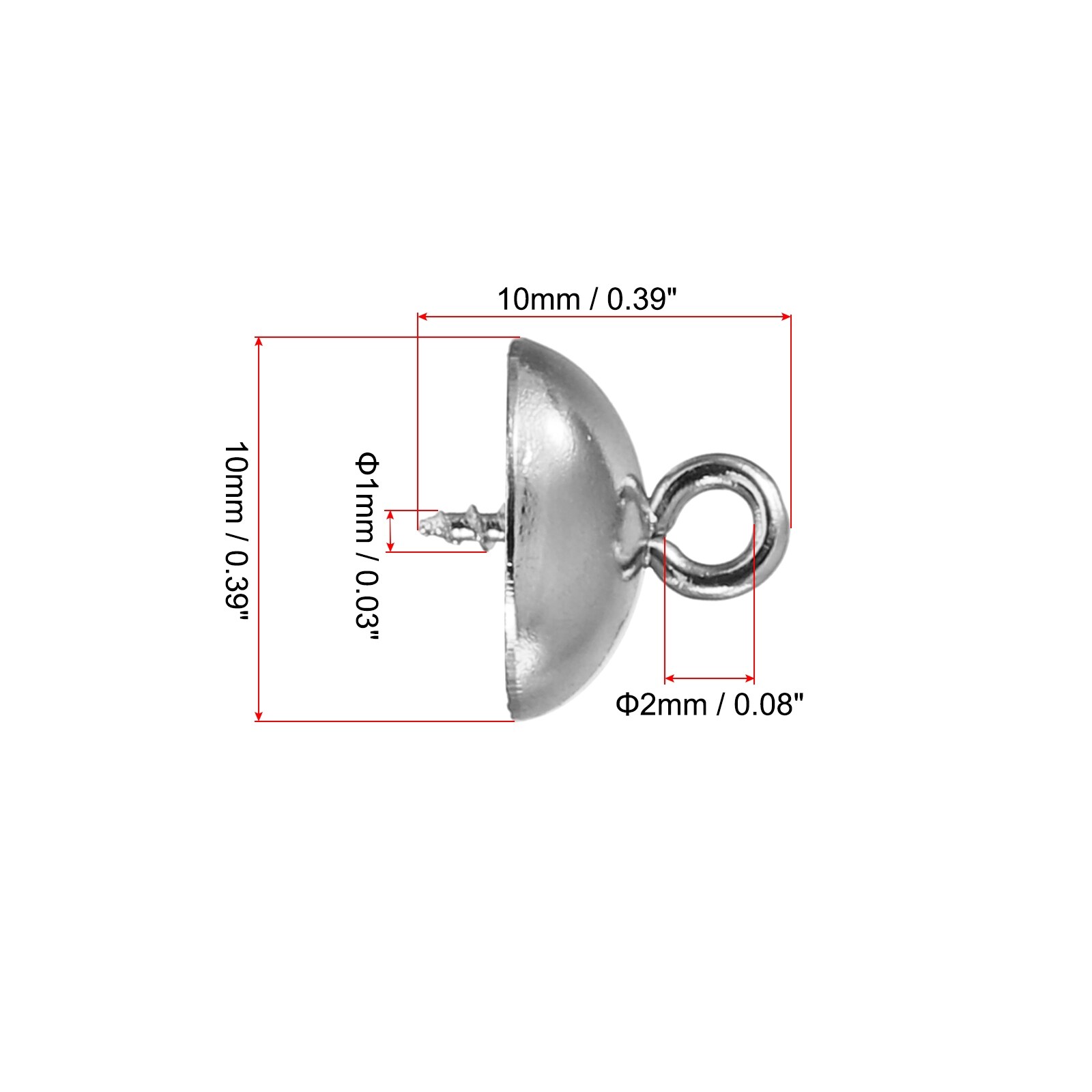 Eye Pin Bail Peg Pendants, 50Pcs 8x4mm Steel Mini Screw Eye Pin - Yahoo  Shopping
