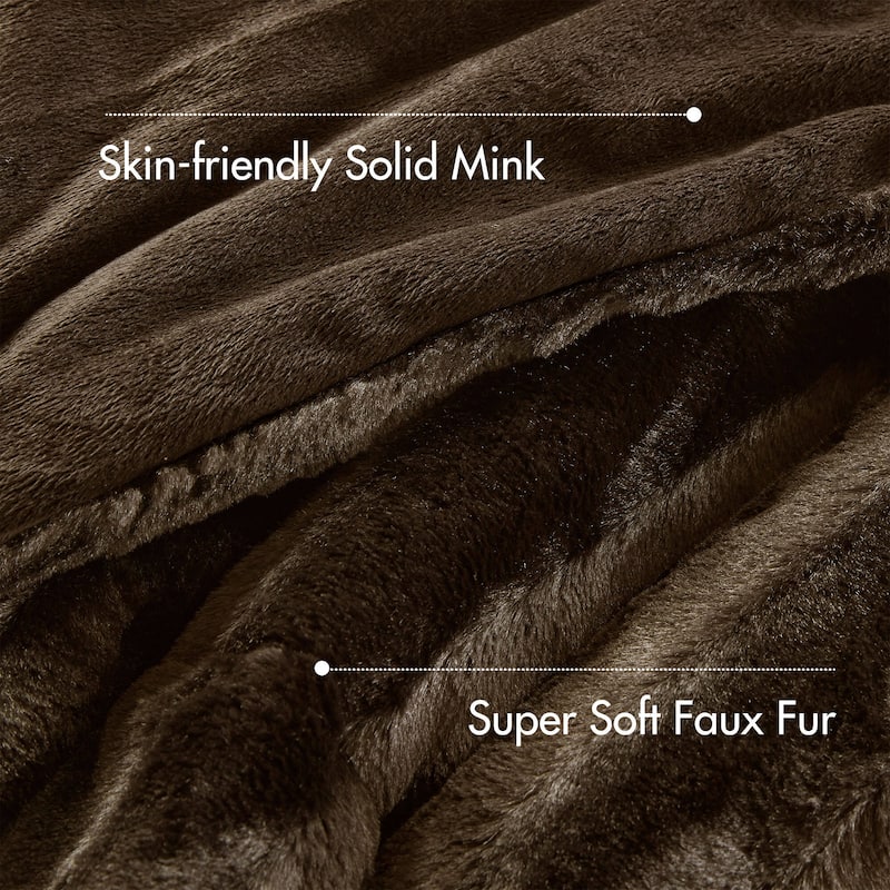Madison Park York Faux Fur Comforter Mini Set