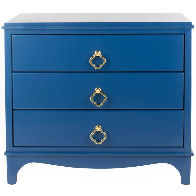 SAFAVIEH Karyn Nightstand - Black / Brass
