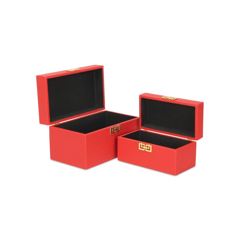 Black Shagreen Raised Bubble Box (Set of 2)