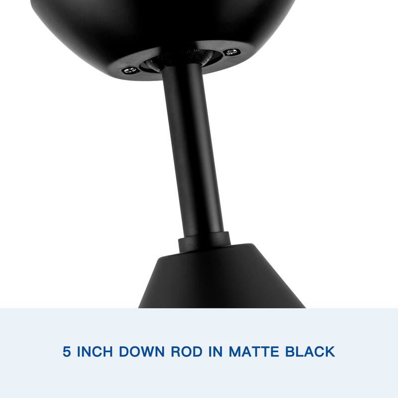 30" Intergrated LED Ceiling Fan Lighting with Matte Black ABS Blade