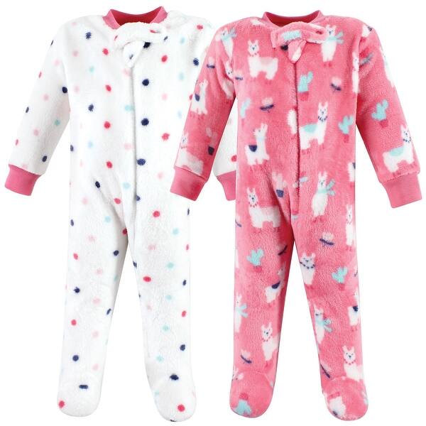 slide 1 of 1, Hudson Baby Infant Girl Plush Sleep and Play, Llama 0-3 Months - Llama