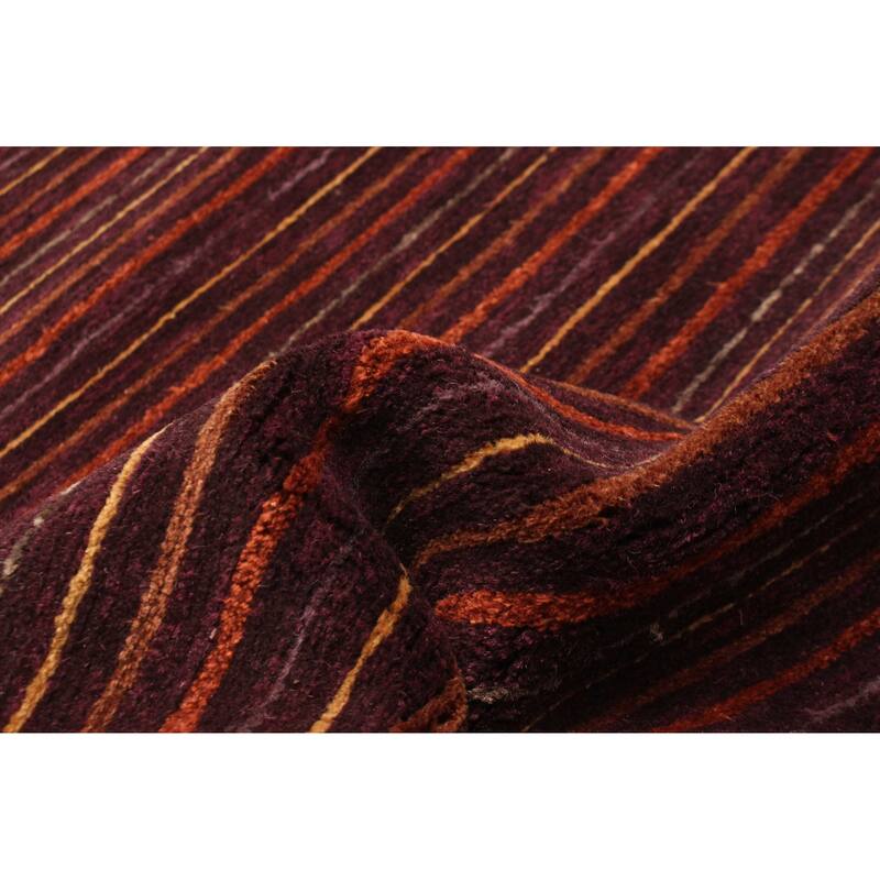 ECARPETGALLERY Hand-knotted Opulence Dark Brown Wool Rug - 3'0 x 11'4