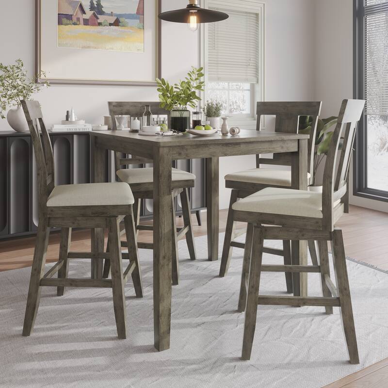 CraftPorch Luxury Swivel Counter Dining Set