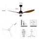preview thumbnail 36 of 39, 52" Ceiling Fan with Lights, Quiet DC Motor 3 ABS Blade Ceiling Fans, 6 Speed Levels, Reversible Ceiling Fan