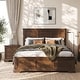 preview thumbnail 39 of 48, Roundhill Furniture Maderne 3-Piece Wood Bedroom Set, Panel Bed and Two Nightstands