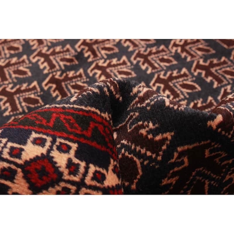 Teimani Black Rug 2'11" x 5'1" - 2'11 x 5'1