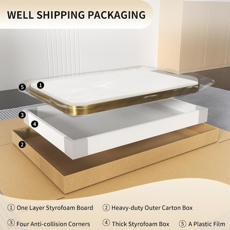 Modern Rounded Rectangle Wall Mirror with Stainless Steel Frame for Bathroom Vanity(1 Piece)