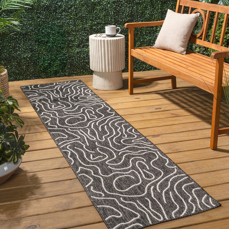 JONATHAN Y Nolan Modern Coastal Organic Shapes Indoor/Outdoor Area Rug