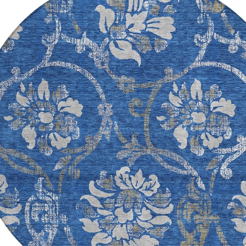 HomeRoots Floral Traditional Rectangle Outdoor Rug