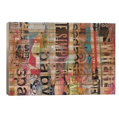 Metro Mix 21 II Print On Wood by Erin Ashley - Multi-Color