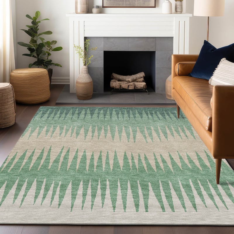 Machine Washable Indoor/ Outdoor Chantille Ombre Contemporary Rug