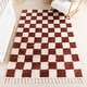 preview thumbnail 1 of 9, Nuloom Carlisha Contemporary Checkered Area Rug 10' x 14' - Red - Rectangle
